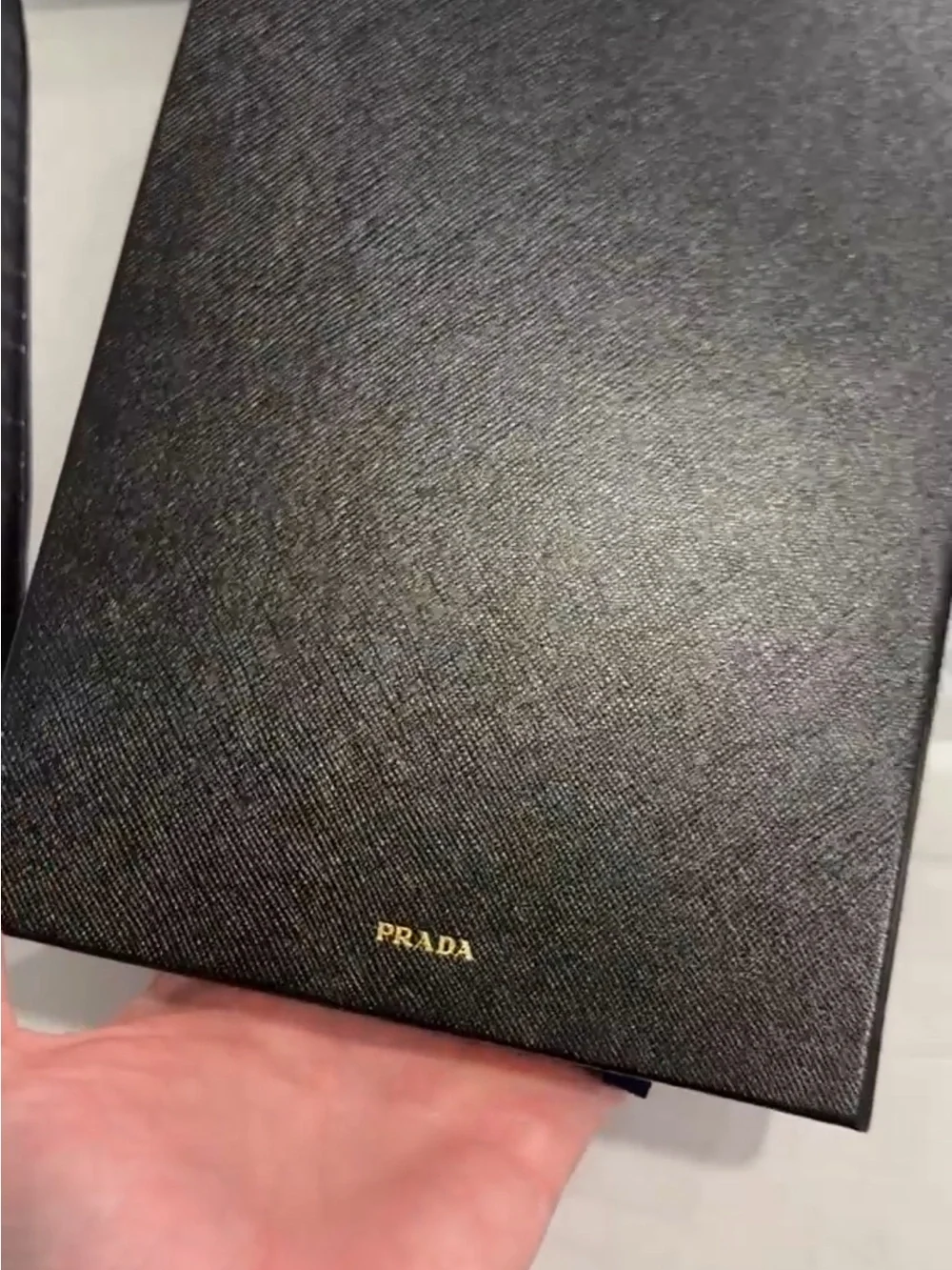 Prada Black Textured Leather Journal New Complete with Gift Box